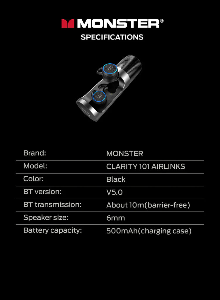 Monster Clarity 101 Airlinks