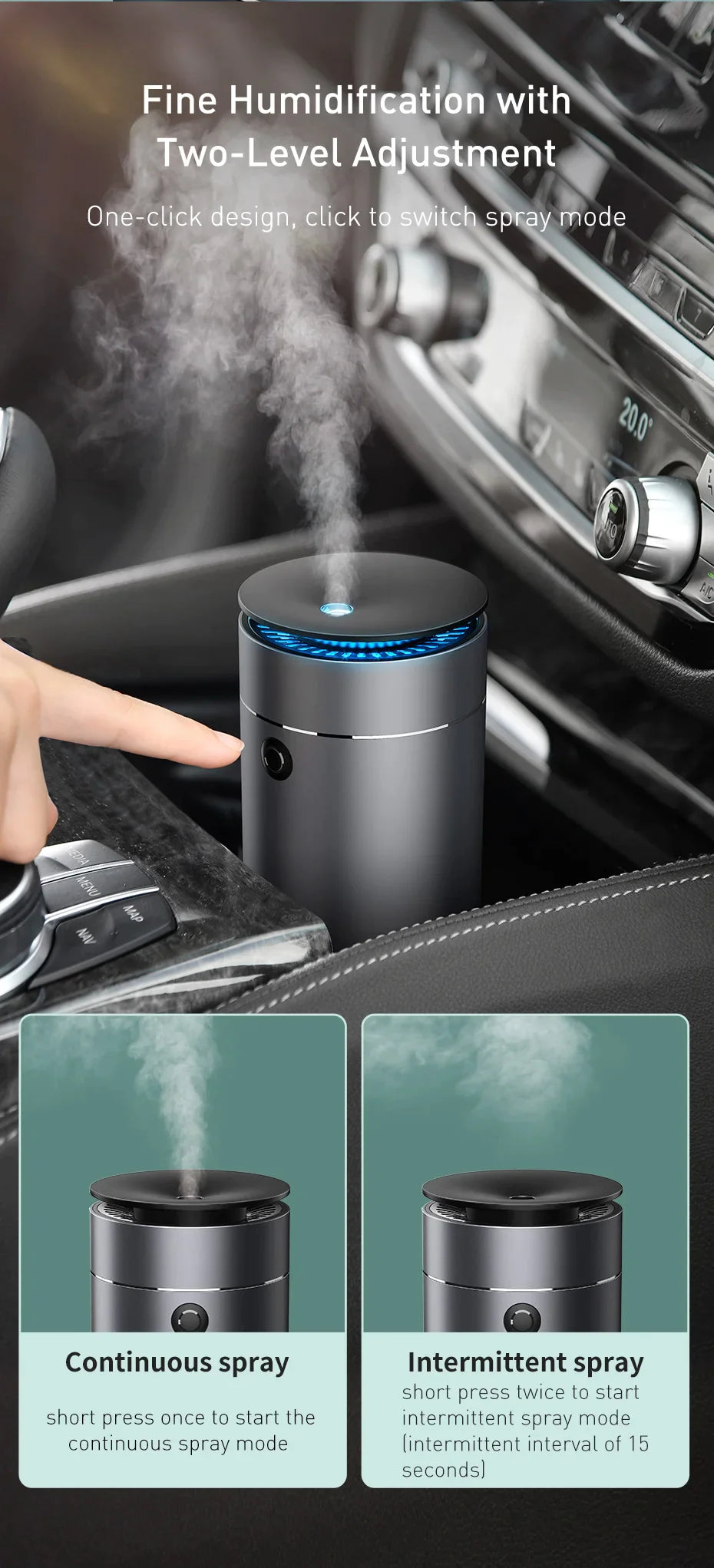 Baseus Car Diffuser - Grey - Humidifier
