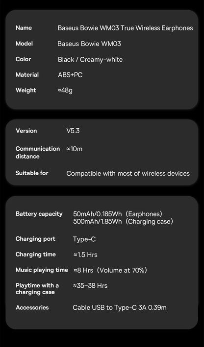 Baseus Bowie WM03