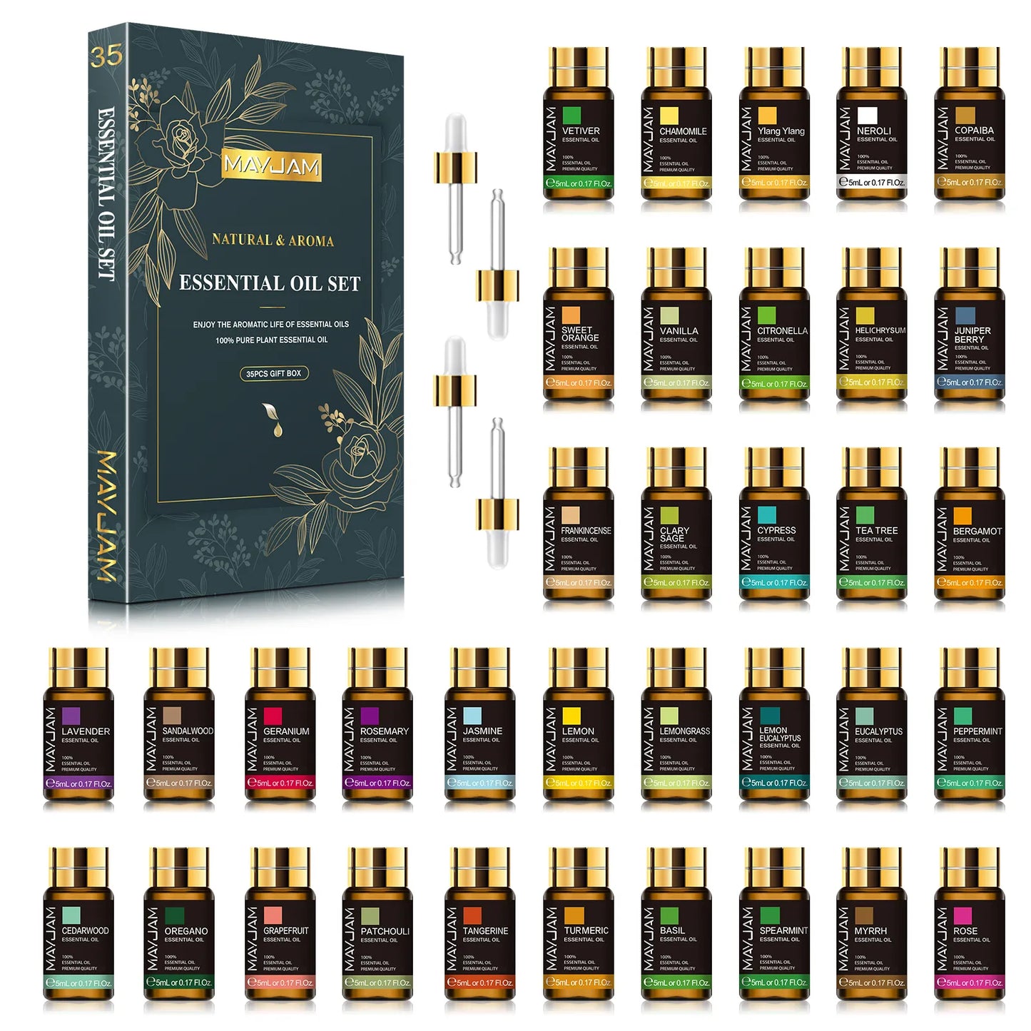 Mayjam Essential Oils (35 Bottles) - Ledexor